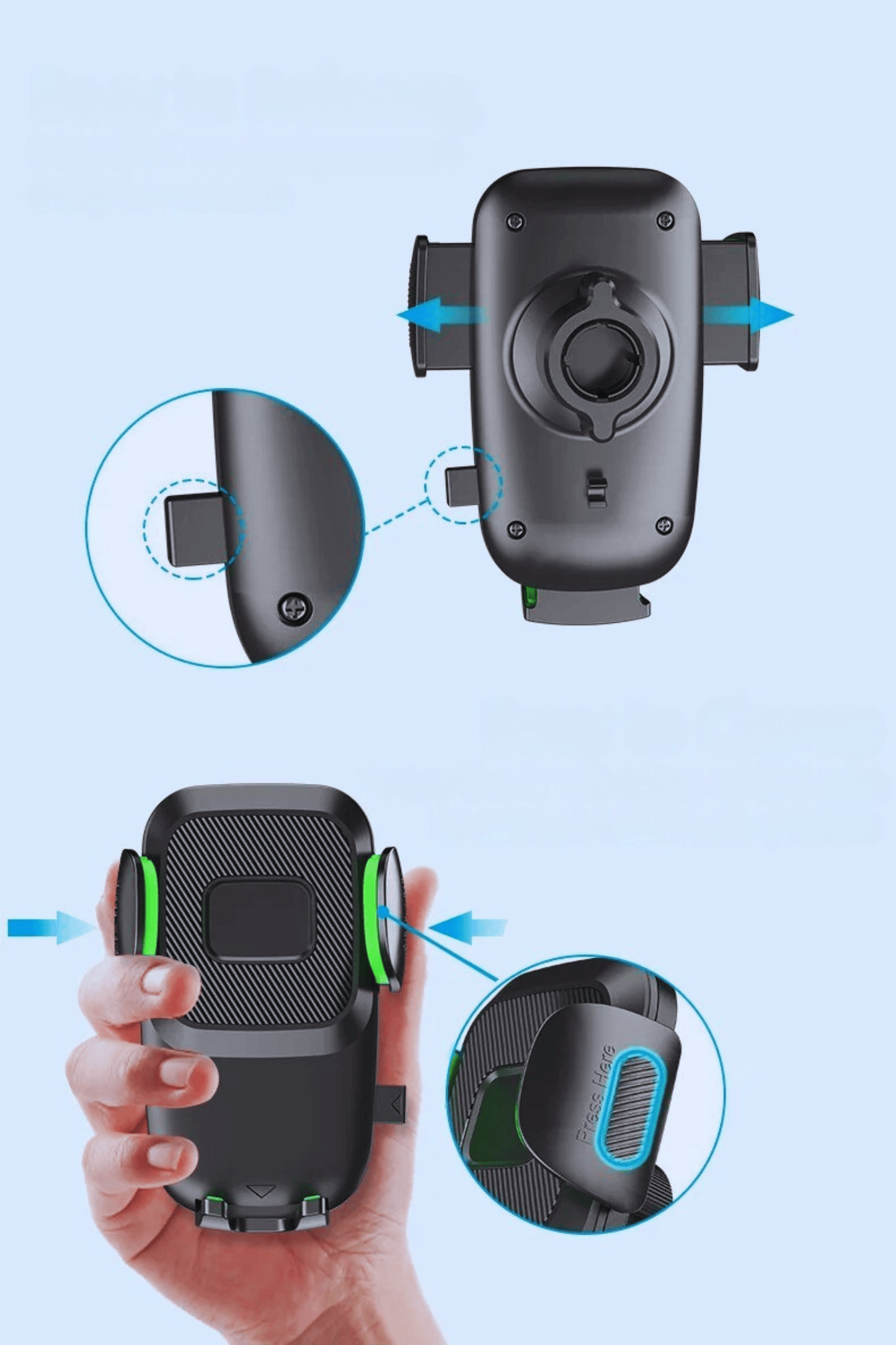 Le Support Téléphone Voiture — Fixation Ventouse Ultra-Puissante 🧱