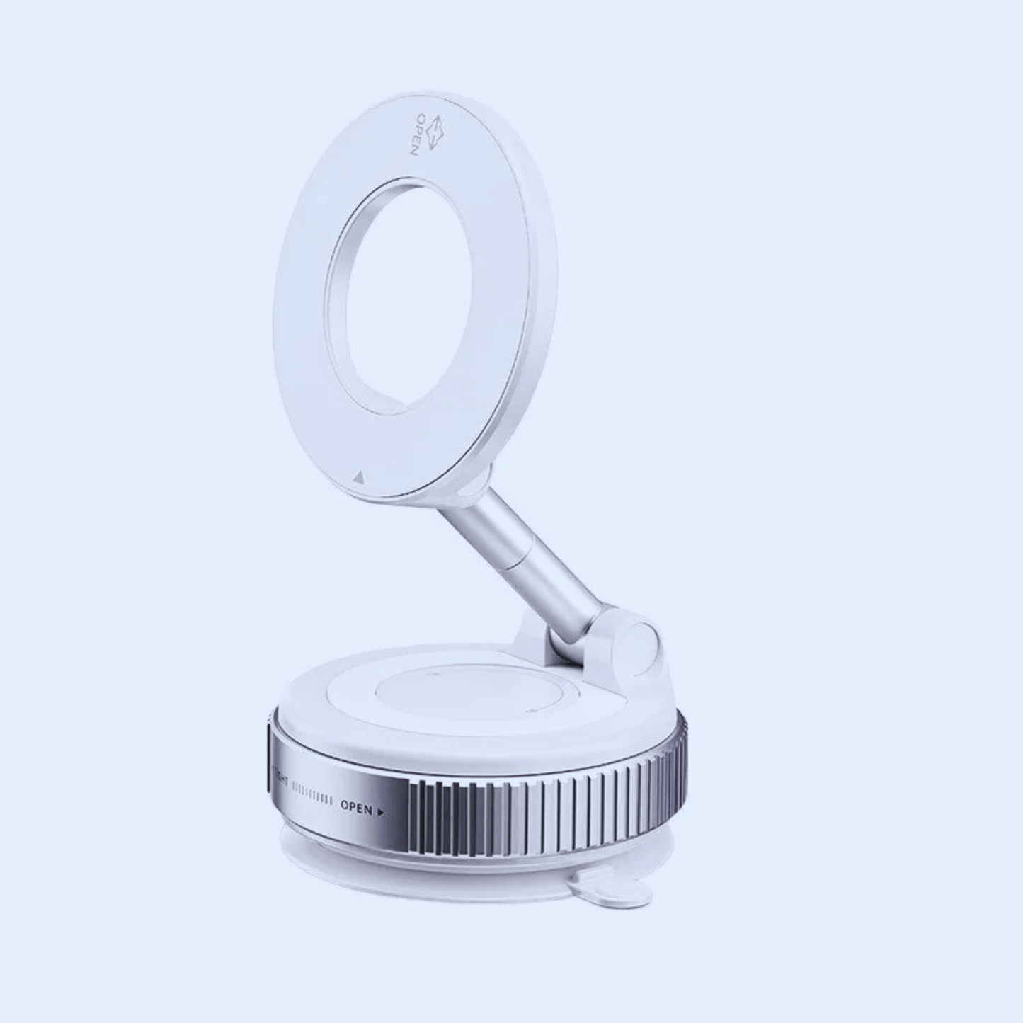 Support Téléphone Voiture – Magnétique Et Aspiration Sous Vide Modele B Argent