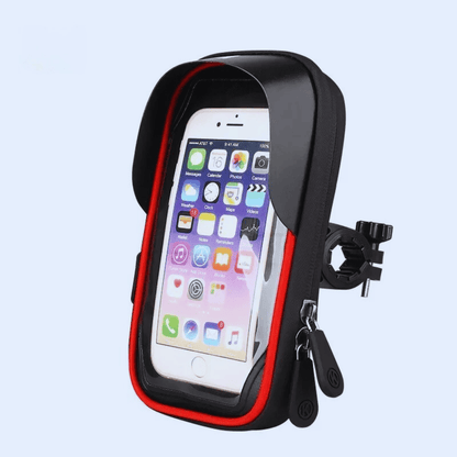 Support téléphone étanche vélo et trottinette – rotatif, tactile & résistant 💦 Vélo / Trottinette Rouge 🚲