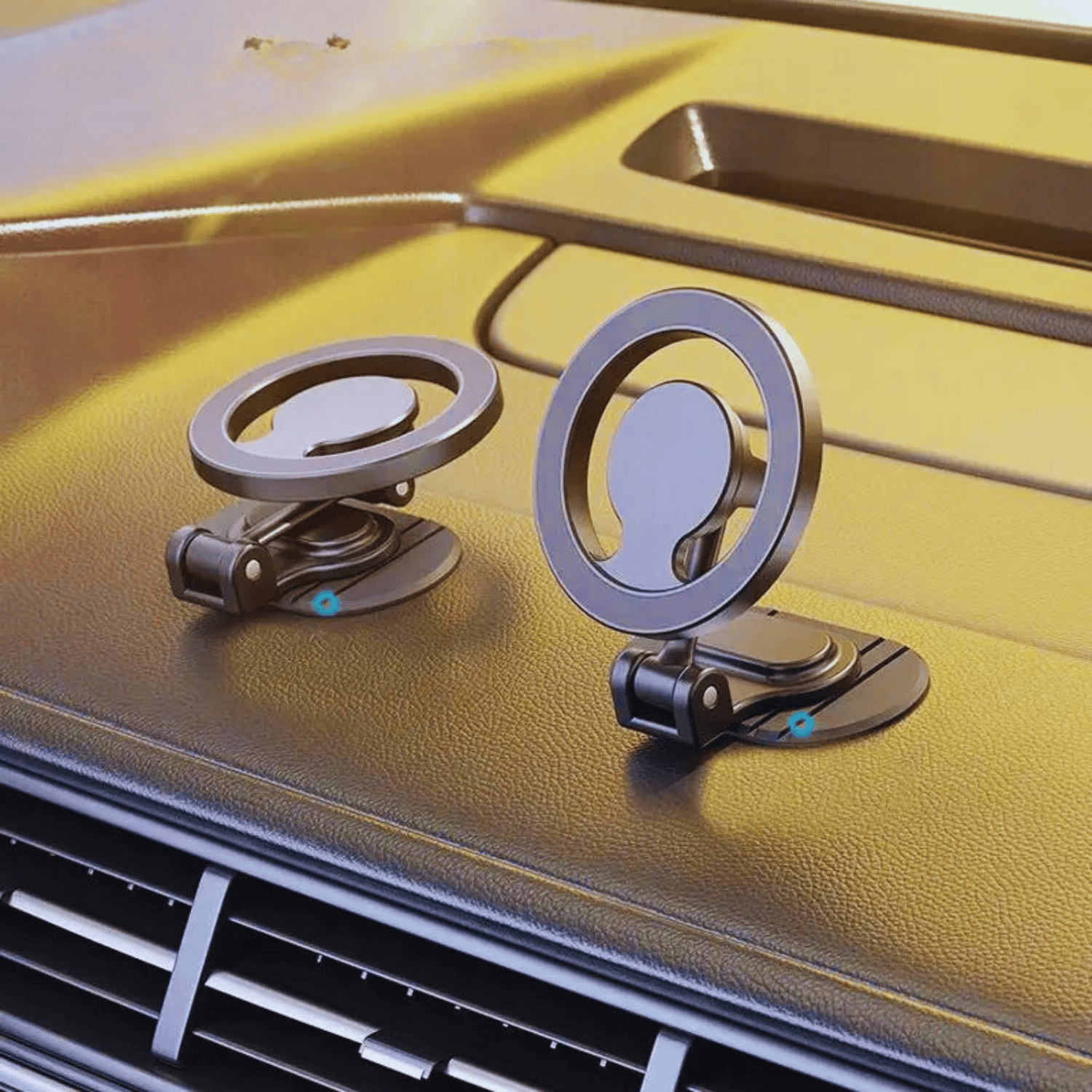 Support Téléphone Magnétique Voiture - Puissant Elégant Rotatif 360° Noir