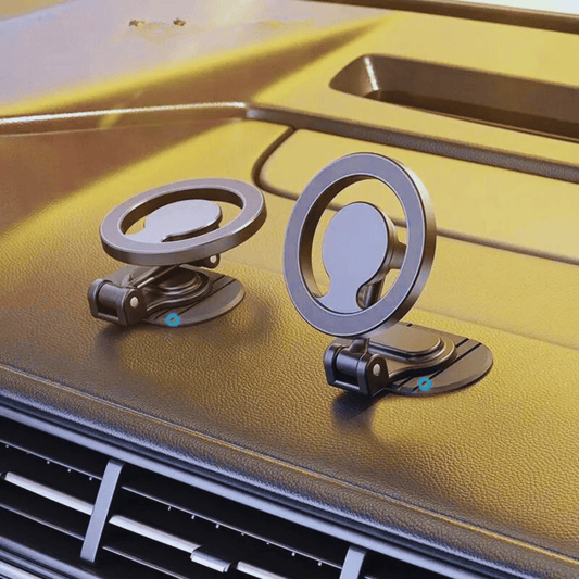 Support Téléphone Magnétique Voiture - Puissant Elégant Rotatif 360° Noir