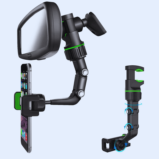 Support Téléphone Rétroviseur 360° Voiture Réglable