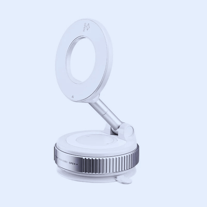 Support Téléphone Voiture – Magnétique Et Aspiration Sous Vide Modele B Argent