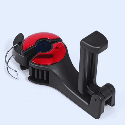 Support voiture crochet & téléphone siège arrière pour enfant Rouge